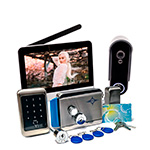 Беспроводной видеодомофон комплект SkyNet 900+Titan домофон, панель и замок Titan