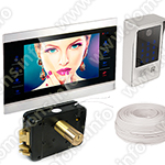 Комплект видеодомофона HDcom S-104 с электромеханическим замком и кодовой вызывной панелью